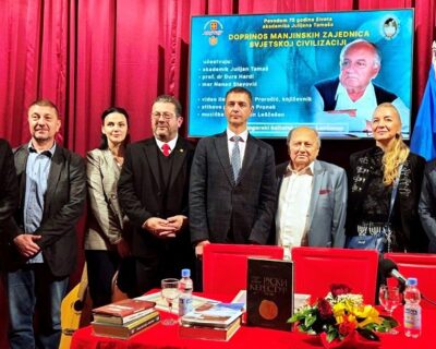 Književno veče akademika Julijana Tamaša, „Doprinos manjinskih zajednica svjetskoj civilizaciji”, održano u Lovćencu