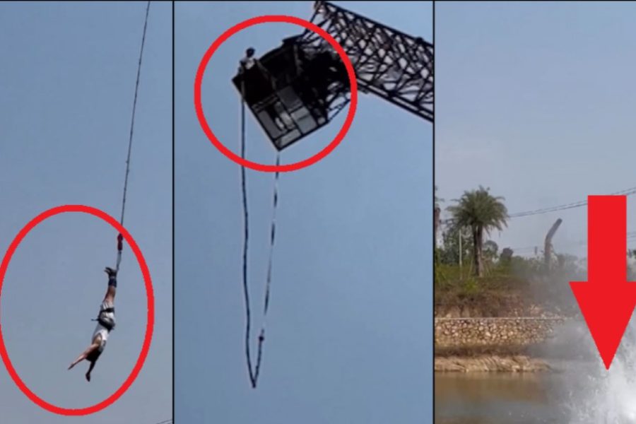 Skakao bungee jumping i u slobodnom padu mu uže puklo: Pogledajte zastrašujući snimak (VIDEO)