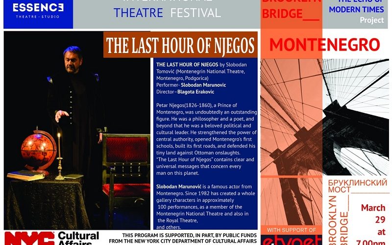Prvak Crnogorskog narodnog pozorišta u SAD: Slobodan Marunović nastupa u Njujorku i Nju Džerziju